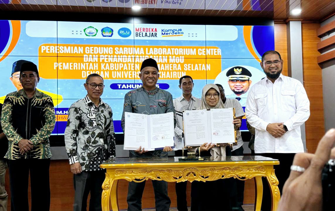 Bupati Bassam Kasuba Bersama Rektor Unkhair Ternate 