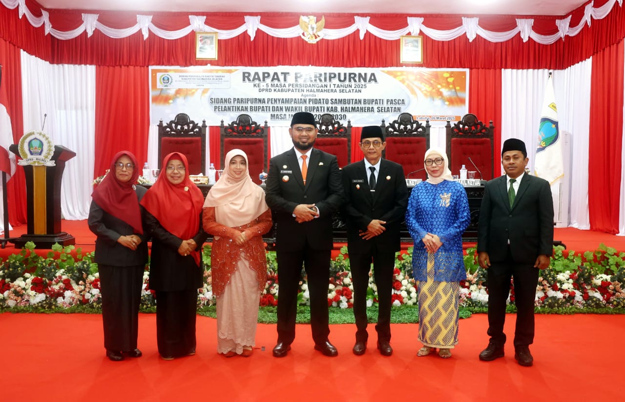 Bupati dan Wakil Bupati Halsel Bersama Pimpinan DPRD