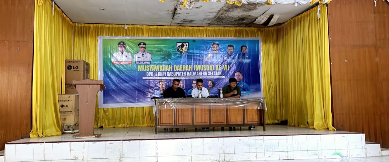 Suasana Musda KNPI Halsel di Gedung Serba Guna