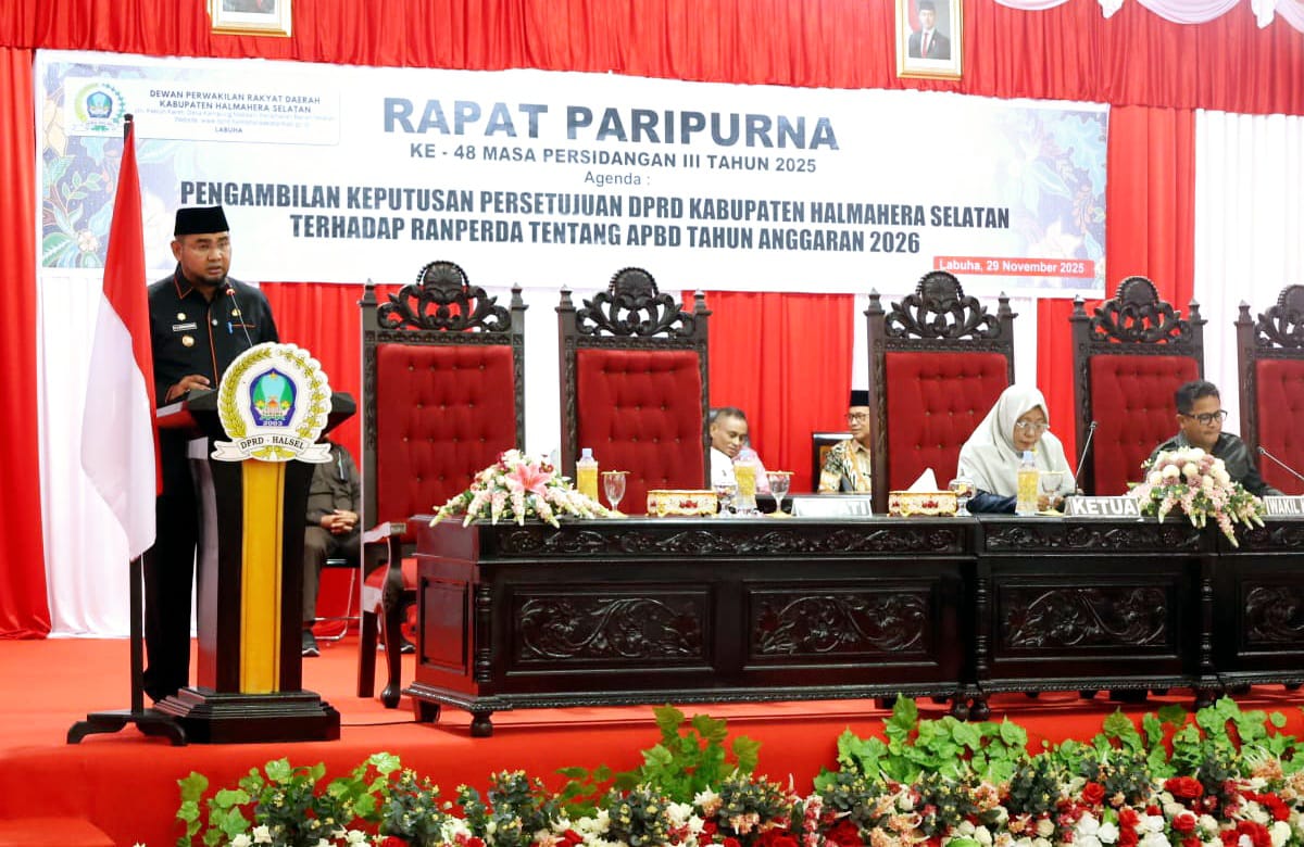 Paripurna Pengesahan APBD Halsel TA 2026