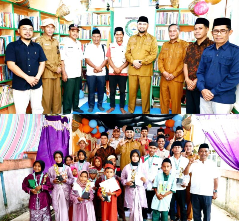 Bupati Bassam Kasuba Resmikan Gedung Perpustakaan Desa Bobo