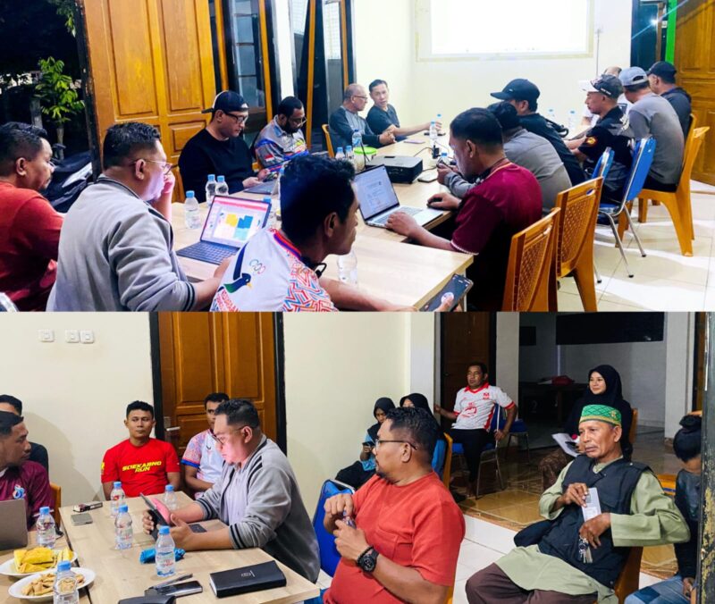 Ketua KONI Halsel, Iksan Kalesaran Pimpin Rapat Persiapan Porprov Malut 2026