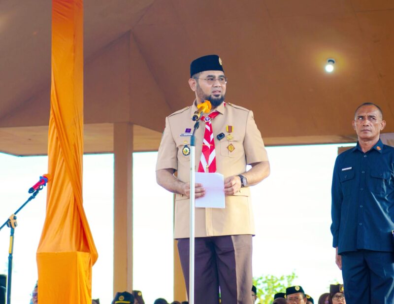 Bupati Bassam Kasuba Saat Membuka Jambore Cabang 2026