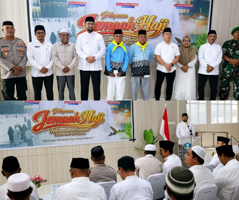 Bupati Bassam Lepas JCH Asal Halsel Ibadah ke Tanah Suci