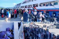 Suasana di Pelabuhan Babang Bacan Timur