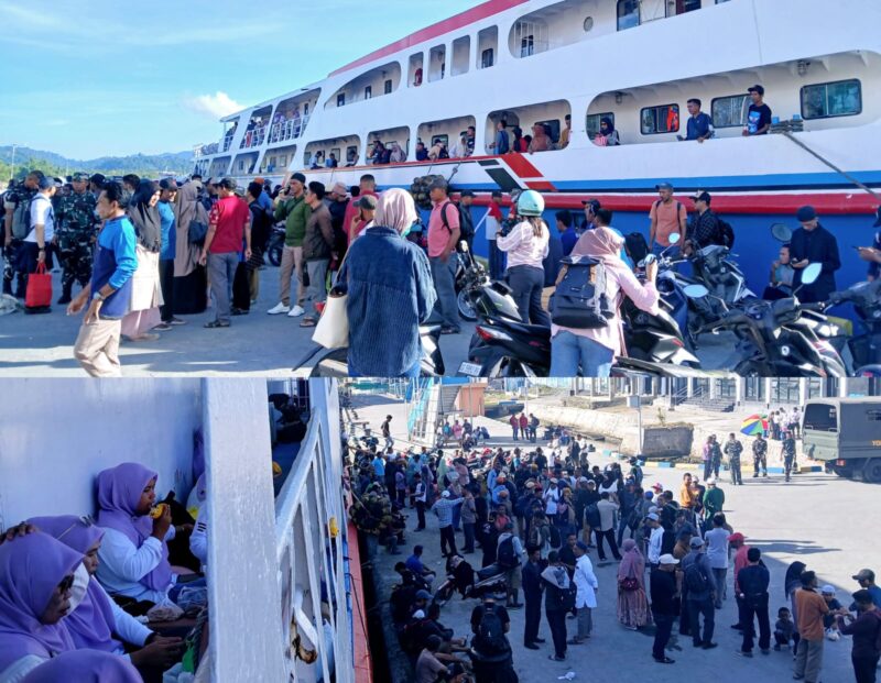 Suasana di Pelabuhan Babang Bacan Timur