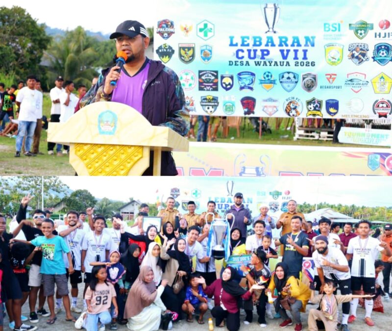 Bupati Bassam Tutup Turnamen Gawang Sedang Desa Wayaua