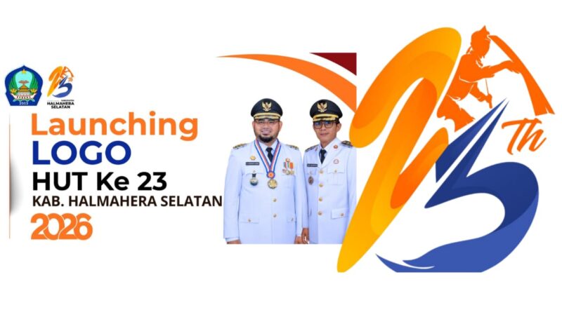 Logo HUT Halsel ke-23 Tahun 2026