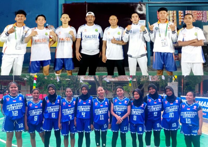 Tim Bulu Tangkis Putra dan Basket Putri Halmahera Selatan