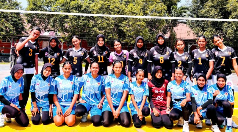 Tim Bola Voli Putri Halsel Saat Bertanding di PORPROV
