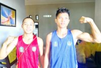 Petinju Halsel Fulan Badarudin dan Raja Saputra S. Patipalehu 