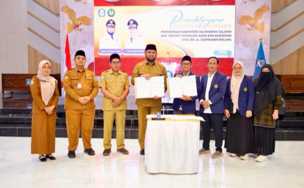 Penandatangan MoU Pemkab Halsel dengan ITSK RS dr. Soepraoen Malang