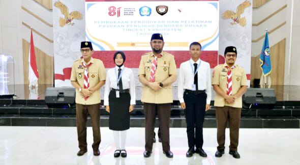 Bupati Bassam Didampingi Wabup Helmi dan Sekda Abdillah Kamarullah Buka Diklat Paskibraka 2026