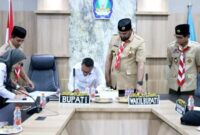 Bupati dan Ketua KPU Halsel Teken Kerjasama NPHD Non-Tahapan Pemilihan Tahun 2026