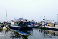Kapal Nelayan Parkir di Pelabuhan Perikanan Panamboang Bacan